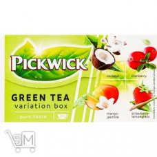 Чай зеленый и травяной Pickwick с кусочками фруктов 4 вкуса 1,5г*20шт