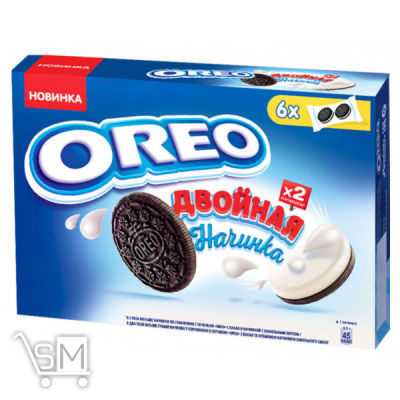 Сравнить цены на Печенье Oreo Двойная начинка с какао и начинкой с ванильным вкусом 170г
