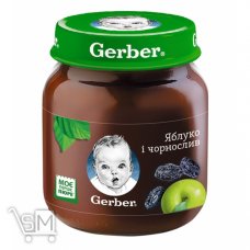 Пюре Gerber Яблоко и чернослив для детей с 5 месяцев 130г