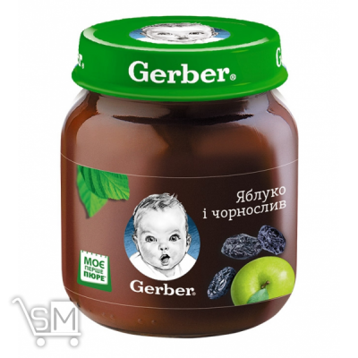 Сравнить цены на Пюре Gerber Яблуко і чорнослив для дітей з 5 місяців 130г