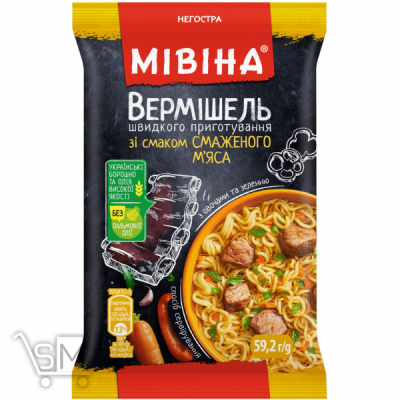 Сравнить цены на Вермишель МИВИНА® со вкусом свинины неострая 59,2г