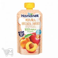 Пюре Hamanek яблуко з персиком та абрикосом 100г