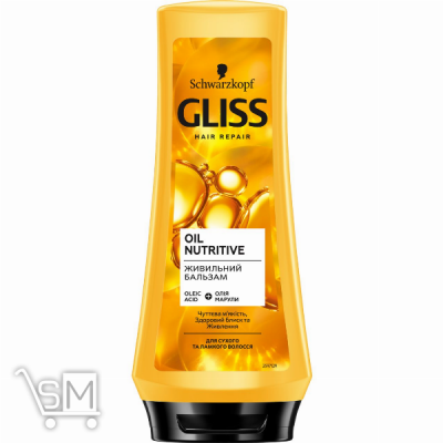 Сравнить цены на Набір подарунковий Gliss Care Oil Nutritive Живильний шампунь для сухого та пошкодженого волосся 250мл + Бальзам 200мл