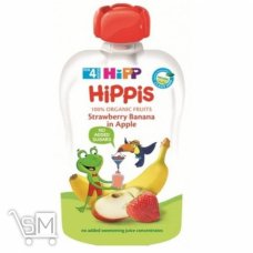 Пюре HiPP Hippis яблуко-полуниця-банан 100г Пюре HiPP Hippis яблуко-полуниця-банан 100г
