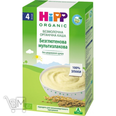 Сравнить цены на Каша Hipp Organic Безмолочная Безглютеновая Мультизлаковая 200г