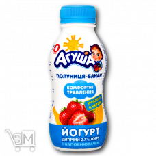 Йогурт «Агуша» полуниця-банан 2,7% 200г Йогурт «Агуша» полуниця-банан 2,7% 200г