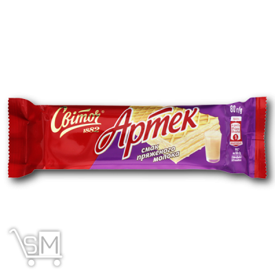 Сравнить цены на Вафли «СВІТОЧ» «Артек» вкус Топленого молока 80г