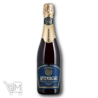 Сравнить цены на Вино ігристе «Artwinery Артемівське» витримане бiле Брют 13,5% 0,75л