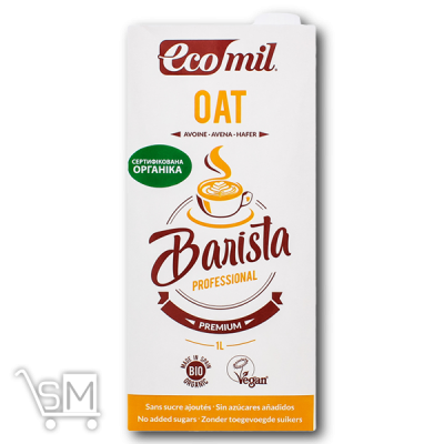 Сравнить цены на Молоко «Ecomil» «Barista» Органічне рослинне вівсяне без цукру 1л