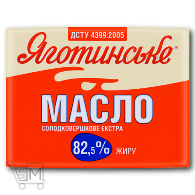 Сравнить цены на Масло «Яготинське» «Екстра» сладкосливочное 82,5% 200г