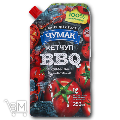 Сравнить цены на Кетчуп «Чумак» BBQ с копчеными помидорами 250гр