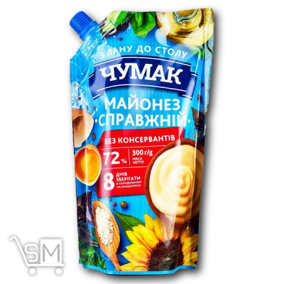 Сравнить цены на Майонез «Чумак» «Настоящий» 72% 300г