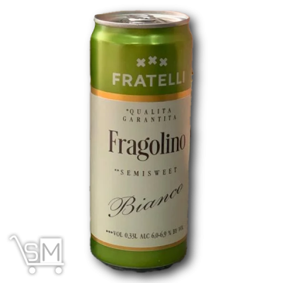 Сравнить цены на Напиток винный полусладкий белый «Fratelli» «Fragolino» 6,0-6,9% 0,33л