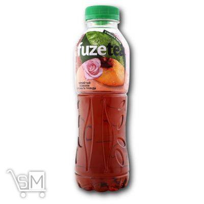 Сравнить цены на Чай холодний «Fuzetea» чорний персик-троянда 0,5л
