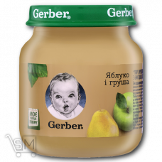 Пюре «Gerber» «Яблуко та груша» 130г Пюре «Gerber» «Яблуко та груша» 130г