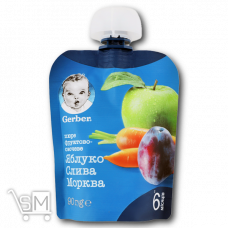 Пюре «Gerber» «Яблуко слива морква» 90г