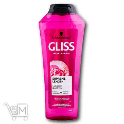Сравнить цены на Захисний шампунь «Gliss» «Supreme Length» 400мл