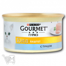 Корм «Gourmet» «Gold» Паштет с тунцом для взрослых кошек 85г