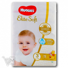 Підгузки «Huggies» «Elite Soft 3» 5-9кг 72шт