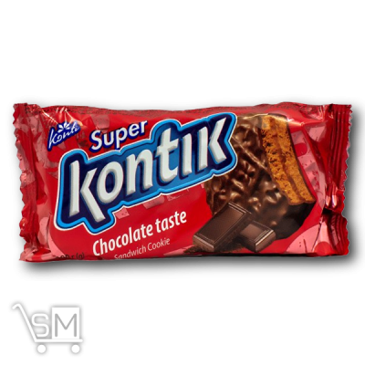 Сравнить цены на Печенье-сэндвич «Konti» «Супер Контик» шоколадный вкус 100г