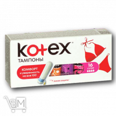 Тампони «Kotex» «Ultra Sorb super» додатковий захист від протікання 4 крапельки 16шт