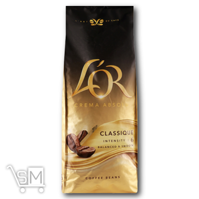Сравнить цены на Кава «L'OR» «Crema Absolute» «Classic» в зернах 1кг