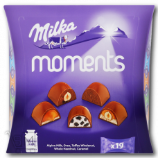 Цукерки «Milka» «Moments» у молочному шоколаді 169г