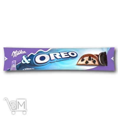 Сравнить цены на Батончик «Milka» з кремовою начинкою та шматочками печива «Орео» 37г