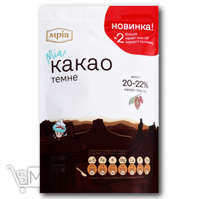 Сравнить цены на Какао-порошок «Мрия» 22% 100г