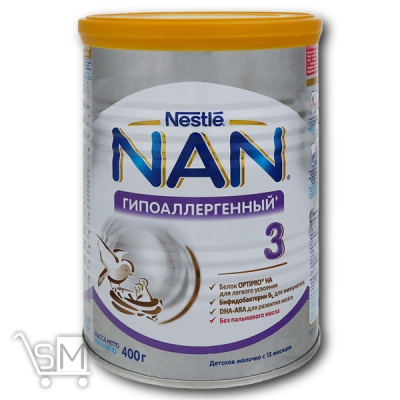 Сравнить цены на Смесь сухая детская «Nestle» «Nan» гипоаллергенная «3 Optipro» от 12 месяцев 400г