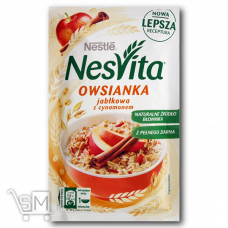 Каша вівсяна «Nestle» «Nesvita» солодка з молоком і шматочками яблука 46г