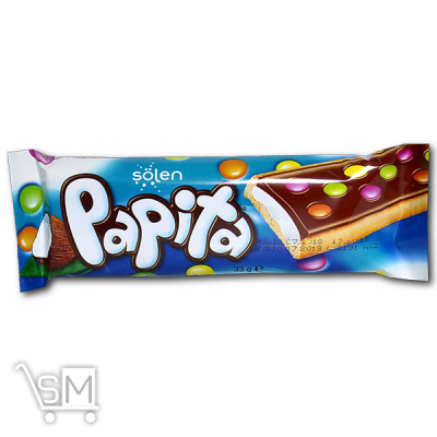 Сравнить цены на Печиво «Papita» «Coconut» з кокосовим кремом, молочним шоколадом та драже 33г