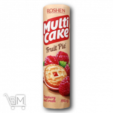 Печенье сахарное «Roshen» «Multicake» с начинкой клубника-крем 195г