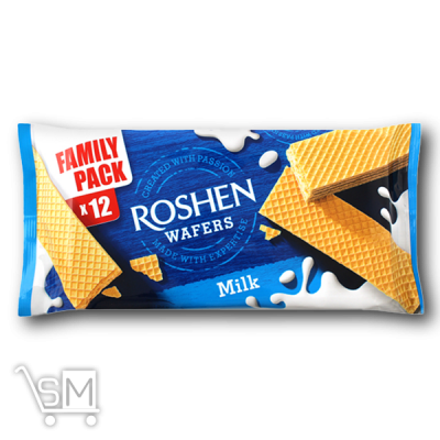 Сравнить цены на Вафлі «Roshen» «Wafers» з молочною начинкою 216г