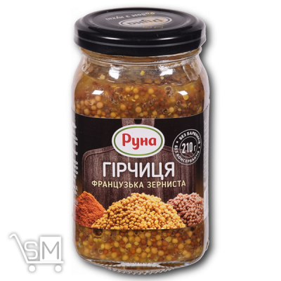 Сравнить цены на Гірчиця «Руна» «Французька» зерниста 210г