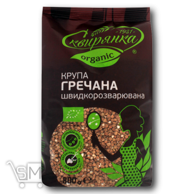 Сравнить цены на Крупа гречана «Сквирянка» пропарена органічна 800г