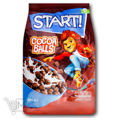 Сравнить цены на Готовий сніданок «Start!» Кульки з какао 500г