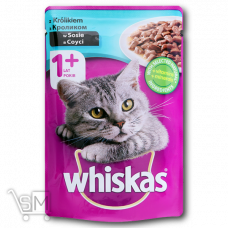 Корм «Whiskas» зі смаком кролика у соусі для дорослих котів 100г Корм «Whiskas» зі смаком кролика у соусі для дорослих котів 100г