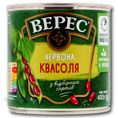 Сравнить цены на Квасоля «Верес» червона 400г