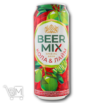 Сравнить цены на Пиво «Оболонь» «Beermix Cola+Lime» 2,6% 0,5л