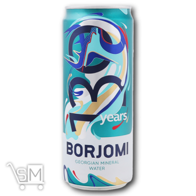Сравнить цены на Вода минеральная «Borjomi» сильногазированная ж/б 0,33л