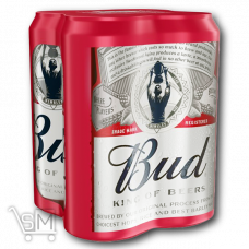 Пиво «Bud» светлое 5% 4*0,5л ж/б