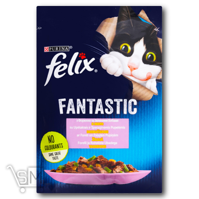 Сравнить цены на Корм «Felix» «Fantastic» вологий для котів з фореллю 85г