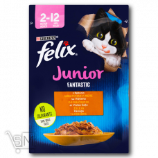 Корм «Felix» «Fantastic Junior» курка вологий для котів 85г