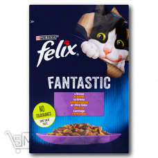 Корм «Felix» «Fantastic» с ягненком в желе влажный для кошек 85г
