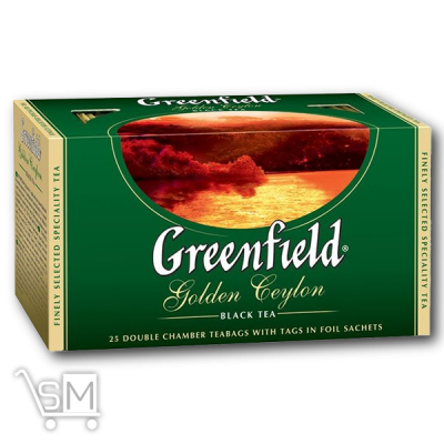Сравнить цены на Чай чорний «Greenfield» «Golden Ceylon» 25шт 2г