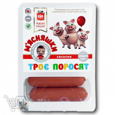 Сосиски «Мясная гильдия» «Три поросенка» в/с 285г