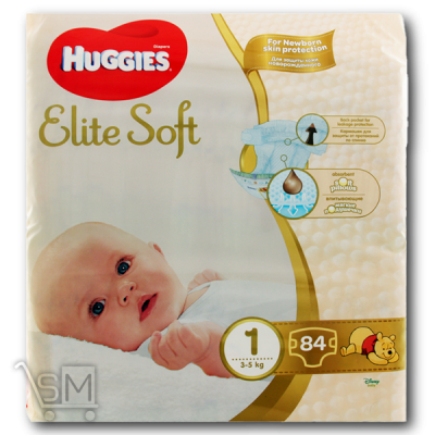 Сравнить цены на Подгузники «Huggies» «Elite Soft Mega 1» 2-5кг 84шт