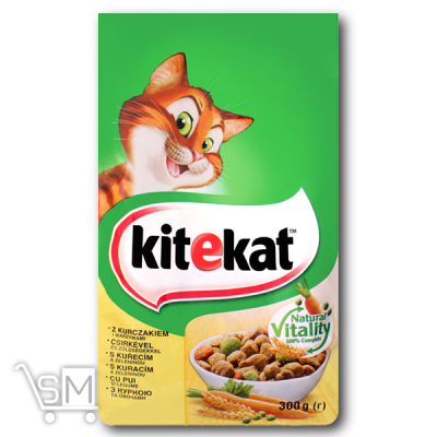 Сравнить цены на Сухий корм «Кіtekat» для котів «Курка з овочами» 300г