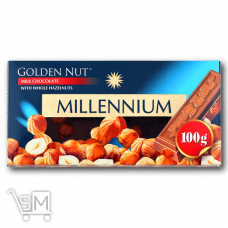 Шоколад  «Millennium» «Golden Nut» молочный с лесными орехами 100г